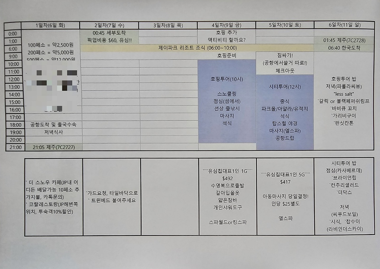 [세부] 드디어 가는 세부!!